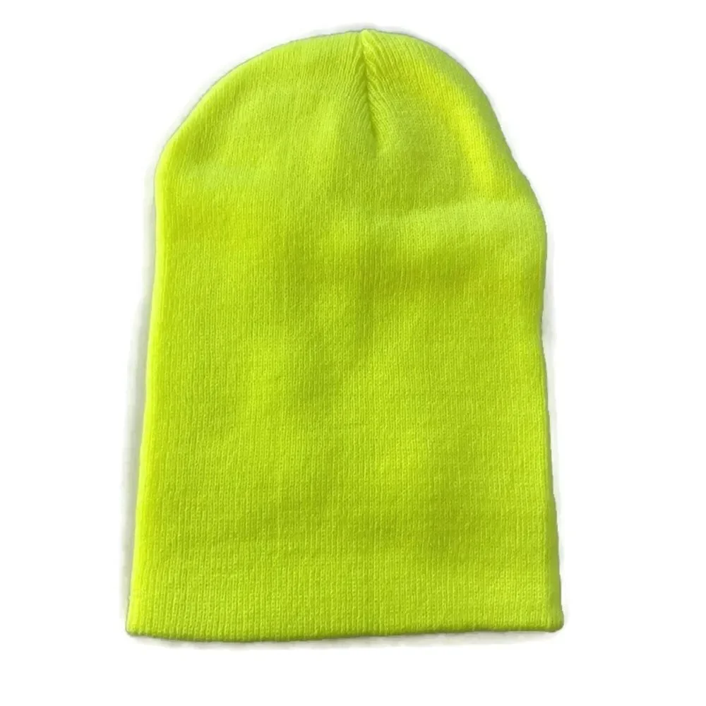 2/$30 FLUORESCENT YELLOW Unisex Beanie OS